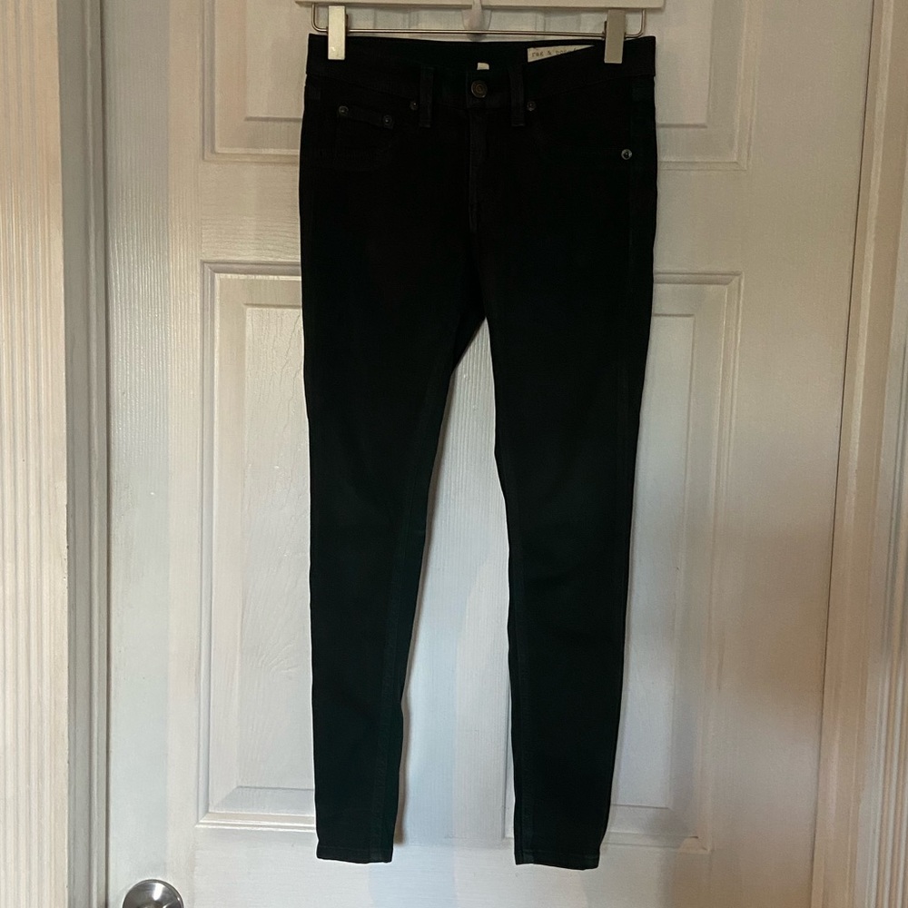 Rag & Bone Coated Green Denim Leggings Size 23